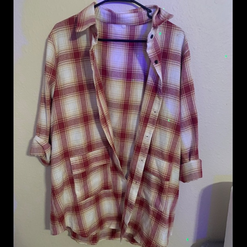 Brand new plaid button down
